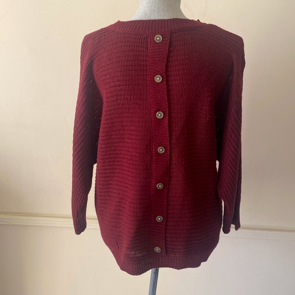 MATERNITY LOVE PULLOVER DOLMAN SLEEVE BUTTON-BACK KNIT SWEATER SIZE XL 🌟EUC🌟 - Picture 4 of 11